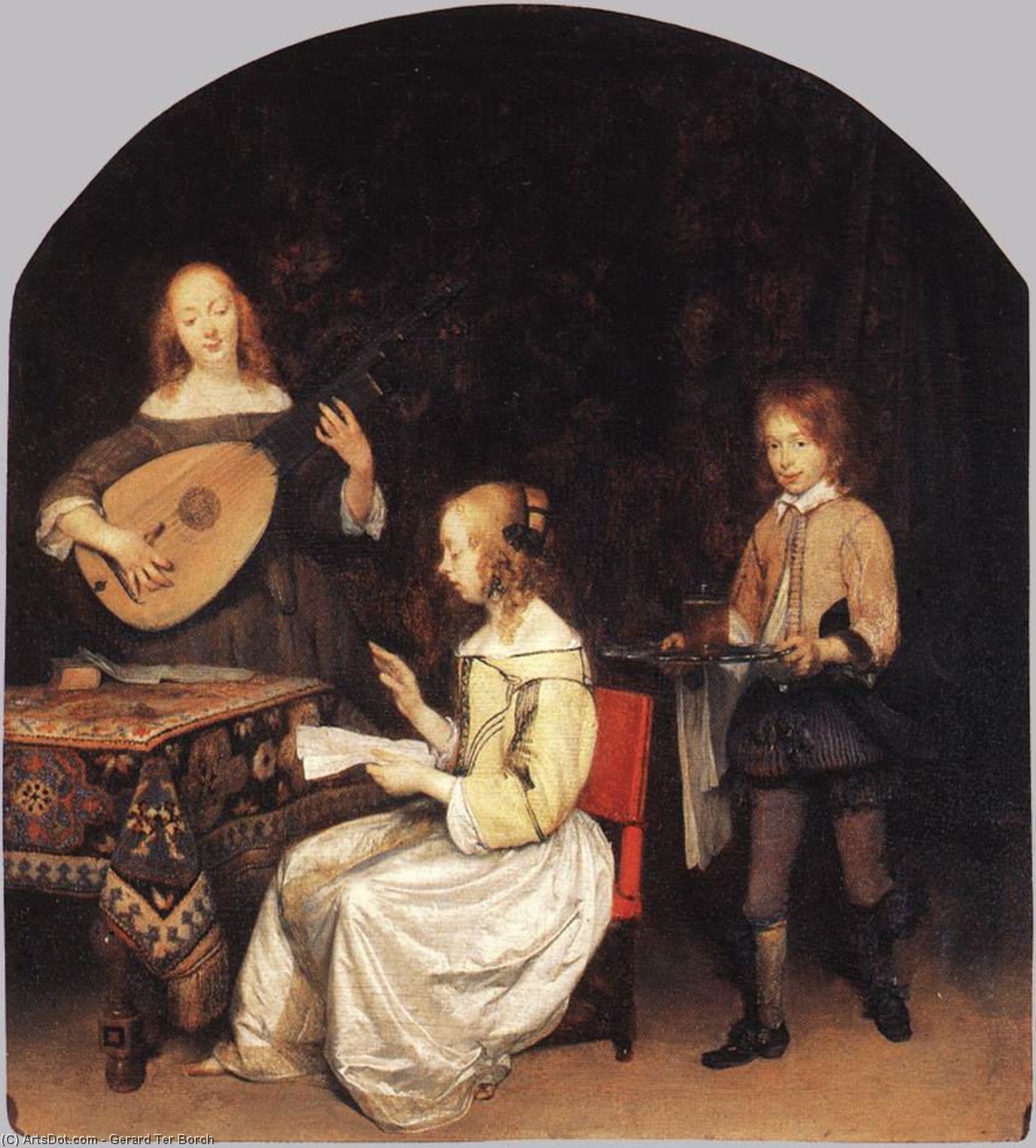 Wikioo.org - The Encyclopedia of Fine Arts - Painting, Artwork by Gerard Ter Borch - The Concert