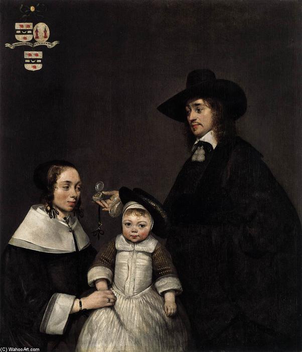 WikiOO.org - Encyclopedia of Fine Arts - Maleri, Artwork Gerard Ter Borch - The Van Moerkerken Family
