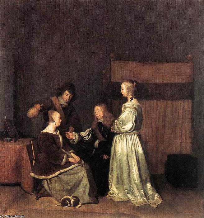 Wikioo.org - The Encyclopedia of Fine Arts - Painting, Artwork by Gerard Ter Borch - The Visit