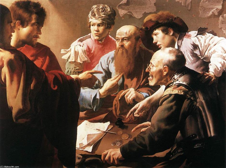 Wikioo.org - The Encyclopedia of Fine Arts - Painting, Artwork by Hendrick Terbrugghen - The Calling of St Matthew