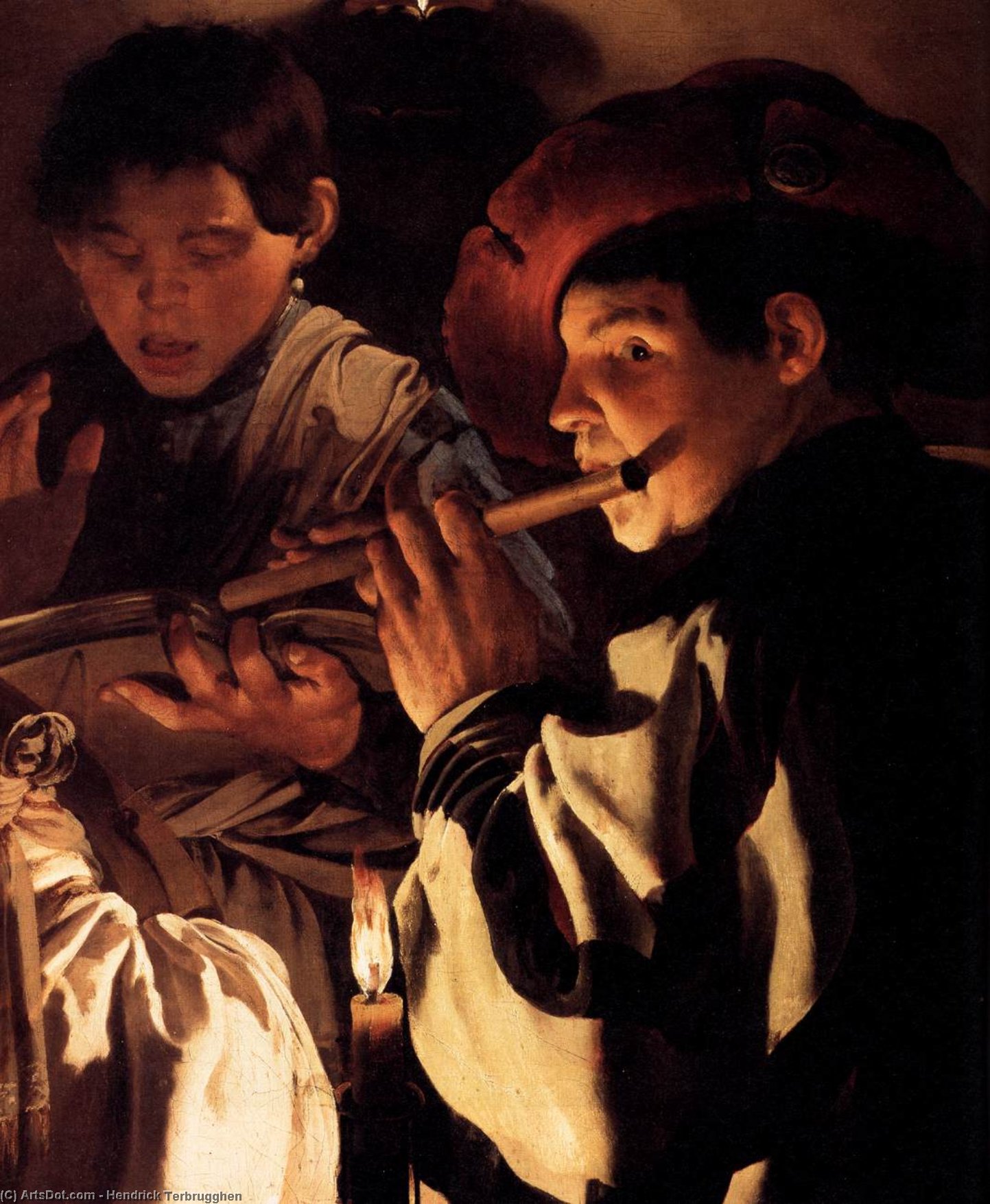 Wikioo.org - The Encyclopedia of Fine Arts - Painting, Artwork by Hendrick Terbrugghen - The Concert (detail)