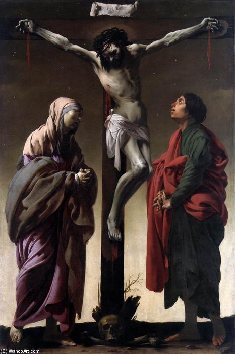 WikiOO.org - Enciclopédia das Belas Artes - Pintura, Arte por Hendrick Terbrugghen - The Crucifixion with the Virgin and St John