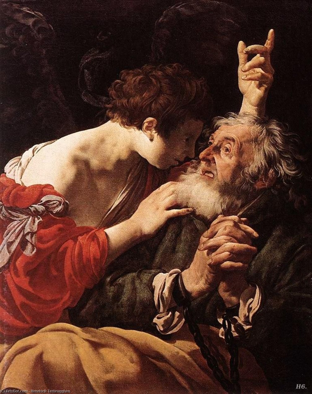 WikiOO.org - Enciclopédia das Belas Artes - Pintura, Arte por Hendrick Terbrugghen - The Deliverance of St Peter
