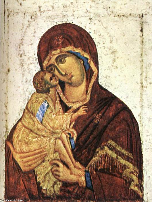 Wikioo.org - The Encyclopedia of Fine Arts - Painting, Artwork by Theophanes The Greek - Madonna of Don Icon
