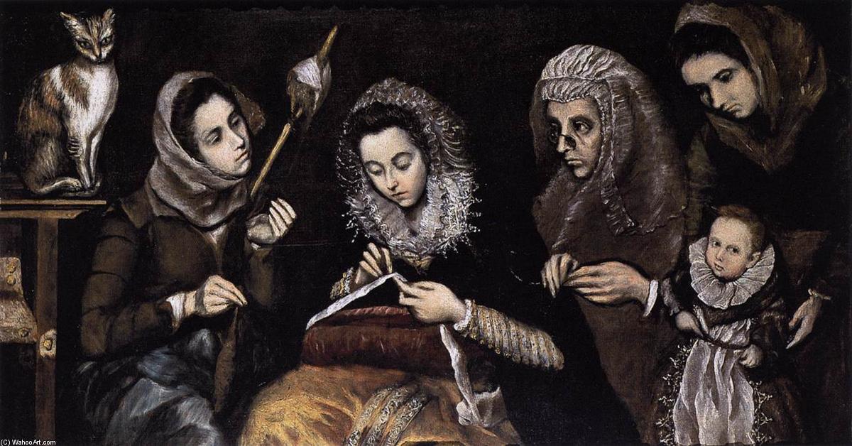 Wikioo.org – La Enciclopedia de las Bellas Artes - Pintura, Obras de arte de Jorge Manuel Theotokopoulos - la familia of El Greco