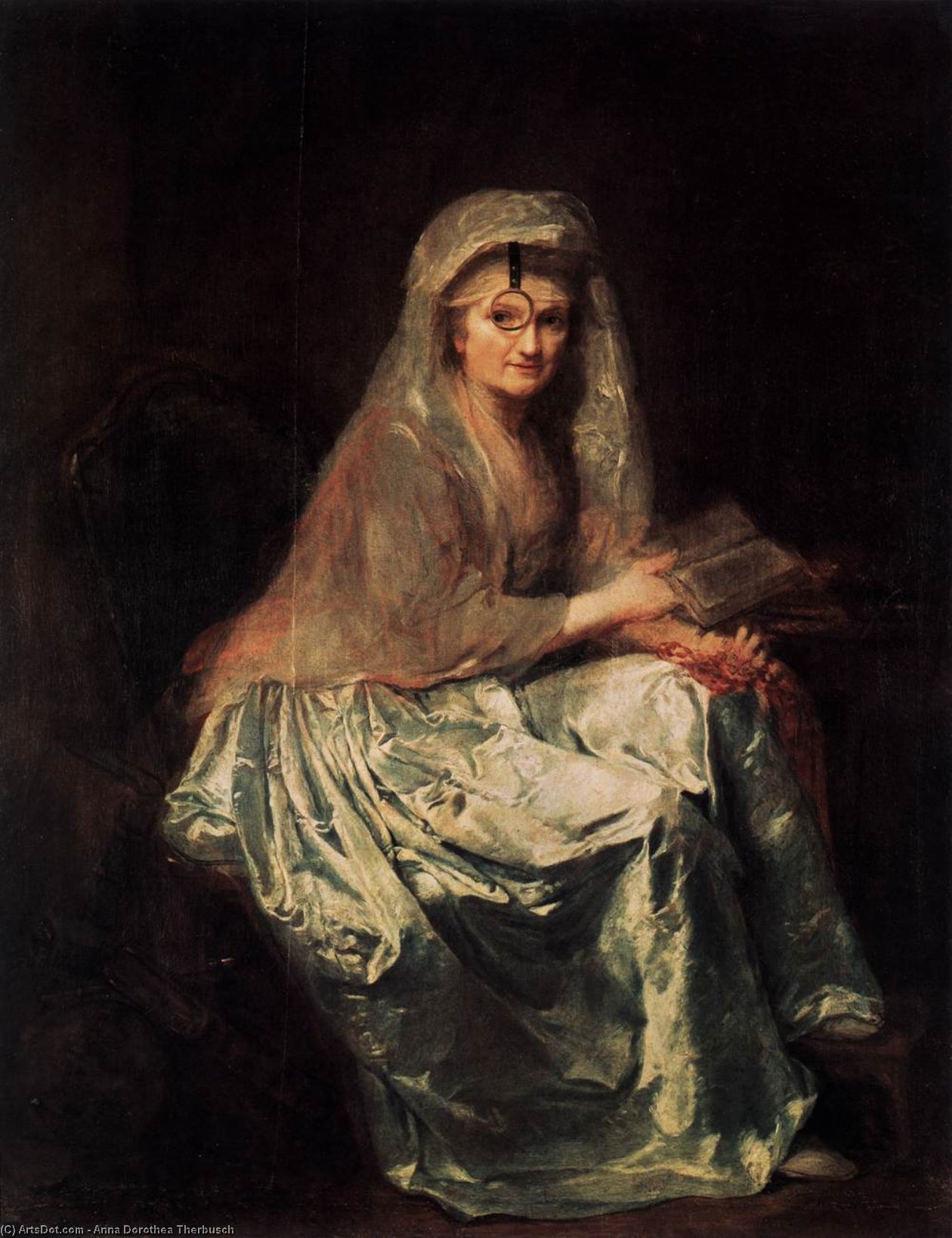 Wikioo.org - The Encyclopedia of Fine Arts - Painting, Artwork by Anna Dorothea Therbusch - Self-Portrait