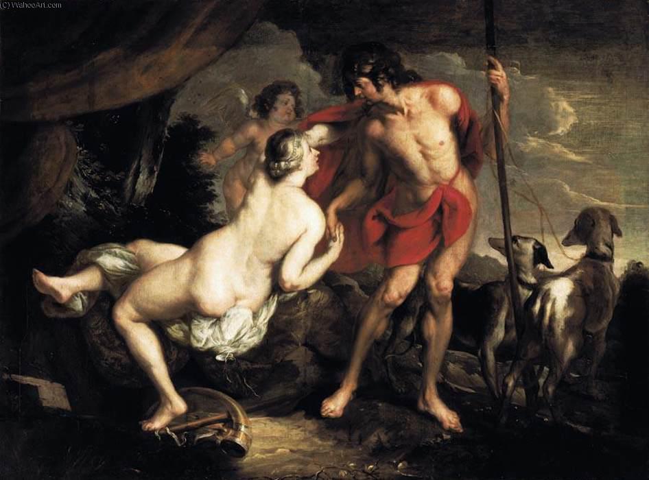 Wikioo.org - The Encyclopedia of Fine Arts - Painting, Artwork by Theodor Van Thulden - Venus and Adonis
