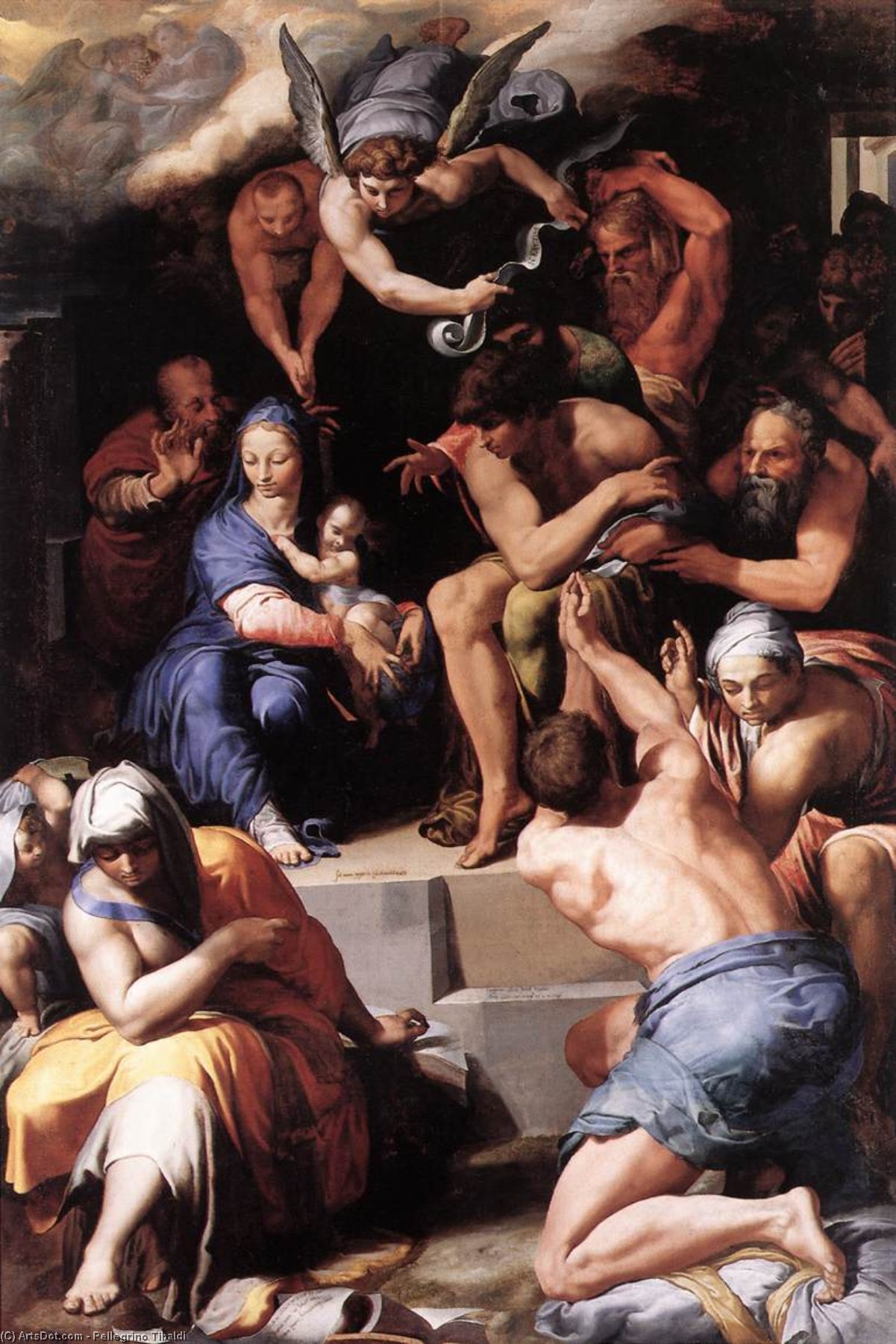 Wikioo.org – L'Enciclopedia delle Belle Arti - Pittura, Opere di Pellegrino Tibaldi - adorazione del cristo bambino