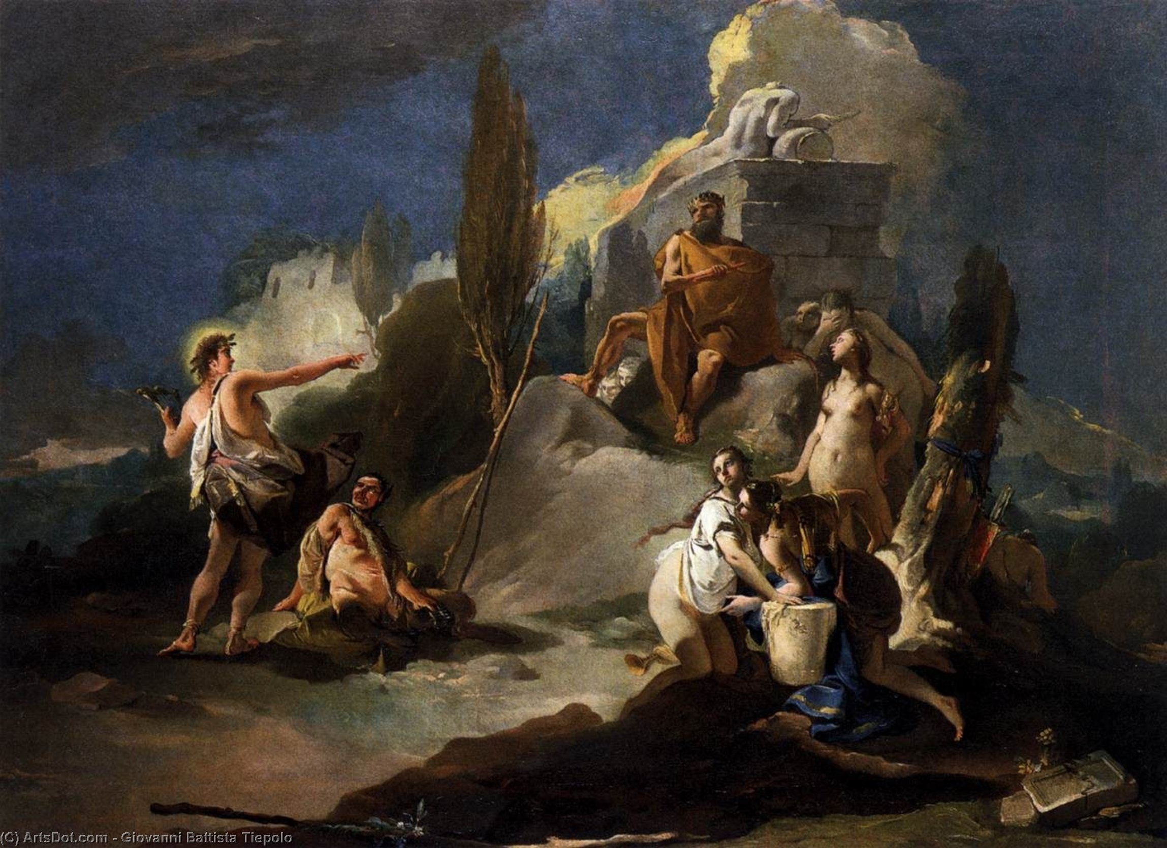 WikiOO.org - Enciklopedija dailės - Tapyba, meno kuriniai Giovanni Battista Tiepolo - Apollo and Marsyas
