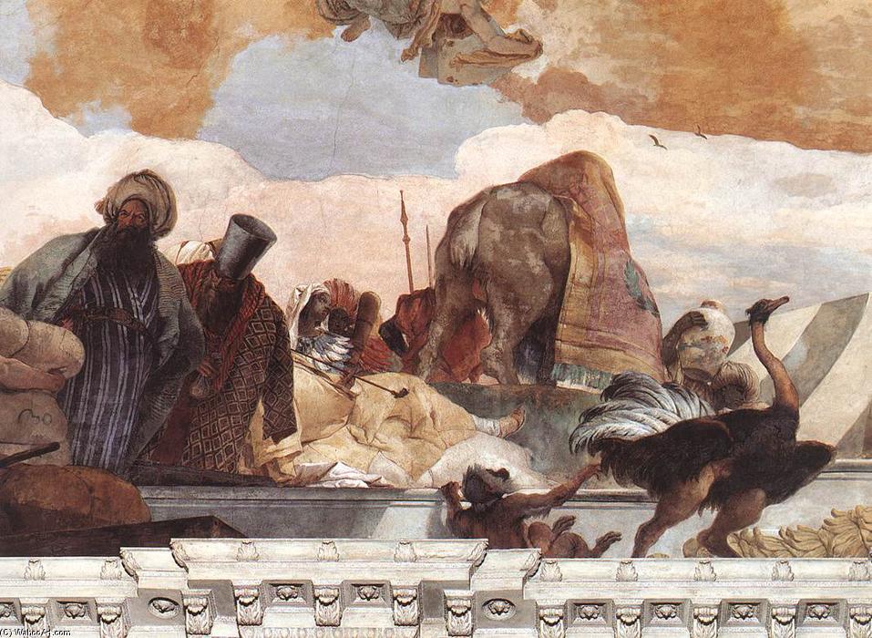 Wikioo.org – L'Enciclopedia delle Belle Arti - Pittura, Opere di Giovanni Battista Tiepolo - Apollo e le continenti (Africa, lato sinistro)