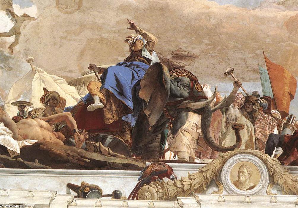 Wikioo.org - The Encyclopedia of Fine Arts - Painting, Artwork by Giovanni Battista Tiepolo - Apollo and the Continents (Asia, figure of Asia)