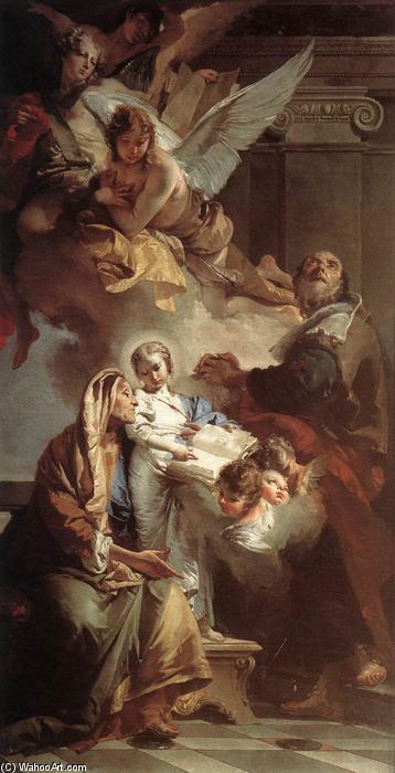 Wikioo.org - The Encyclopedia of Fine Arts - Painting, Artwork by Giovanni Battista Tiepolo - Education of the Virgin