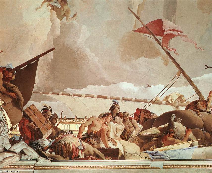Wikioo.org - Bách khoa toàn thư về mỹ thuật - Vẽ tranh, Tác phẩm nghệ thuật Giovanni Battista Tiepolo - Glory of Spain (detail)