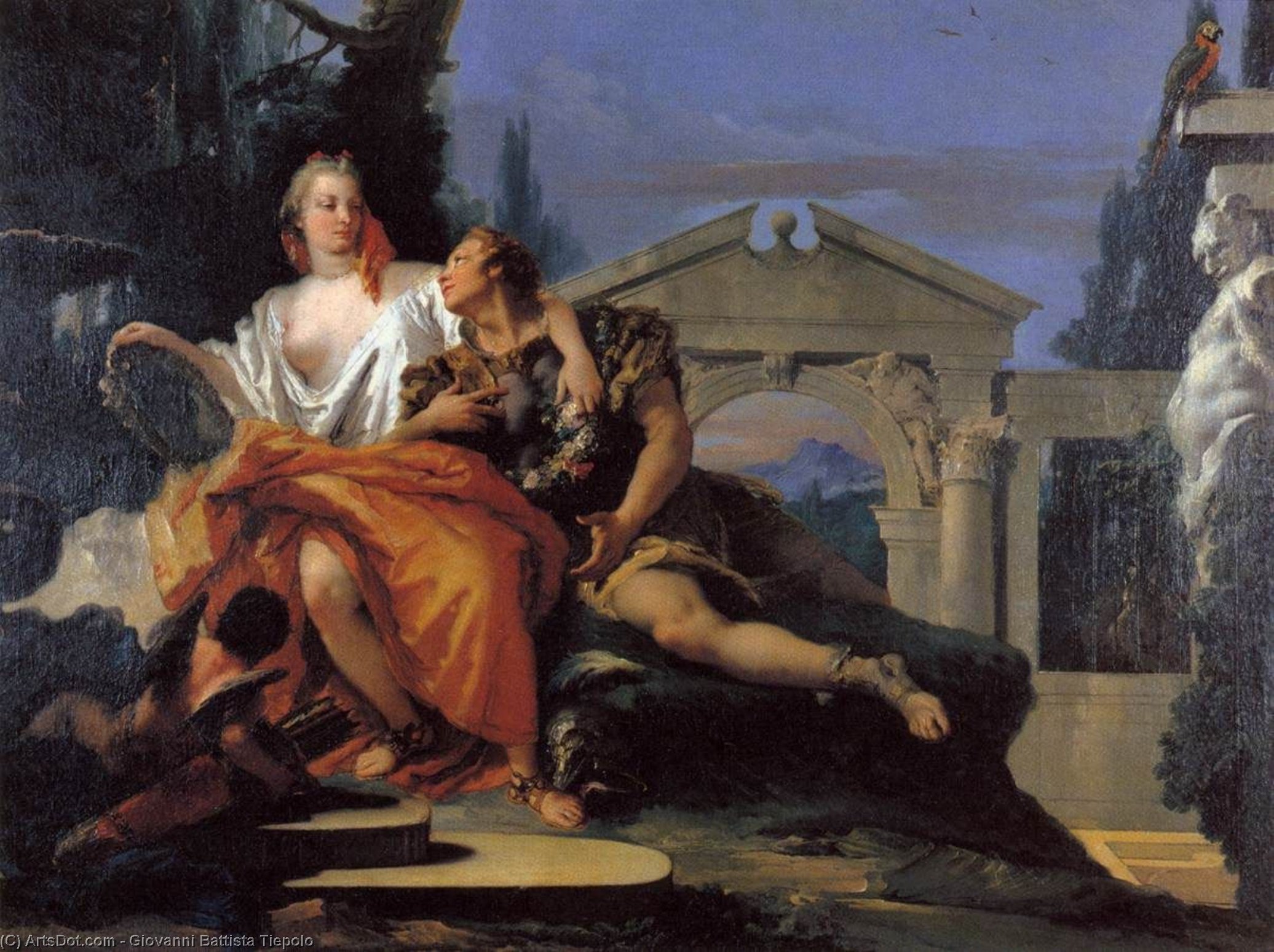 WikiOO.org – 美術百科全書 - 繪畫，作品 Giovanni Battista Tiepolo - 里纳尔多和阿尔米达