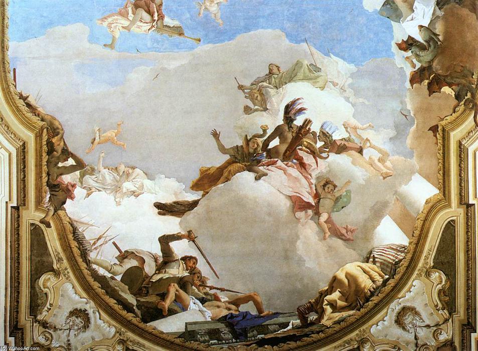 WikiOO.org - Enciclopedia of Fine Arts - Pictura, lucrări de artă Giovanni Battista Tiepolo - The Apotheosis of the Pisani Family (detail)