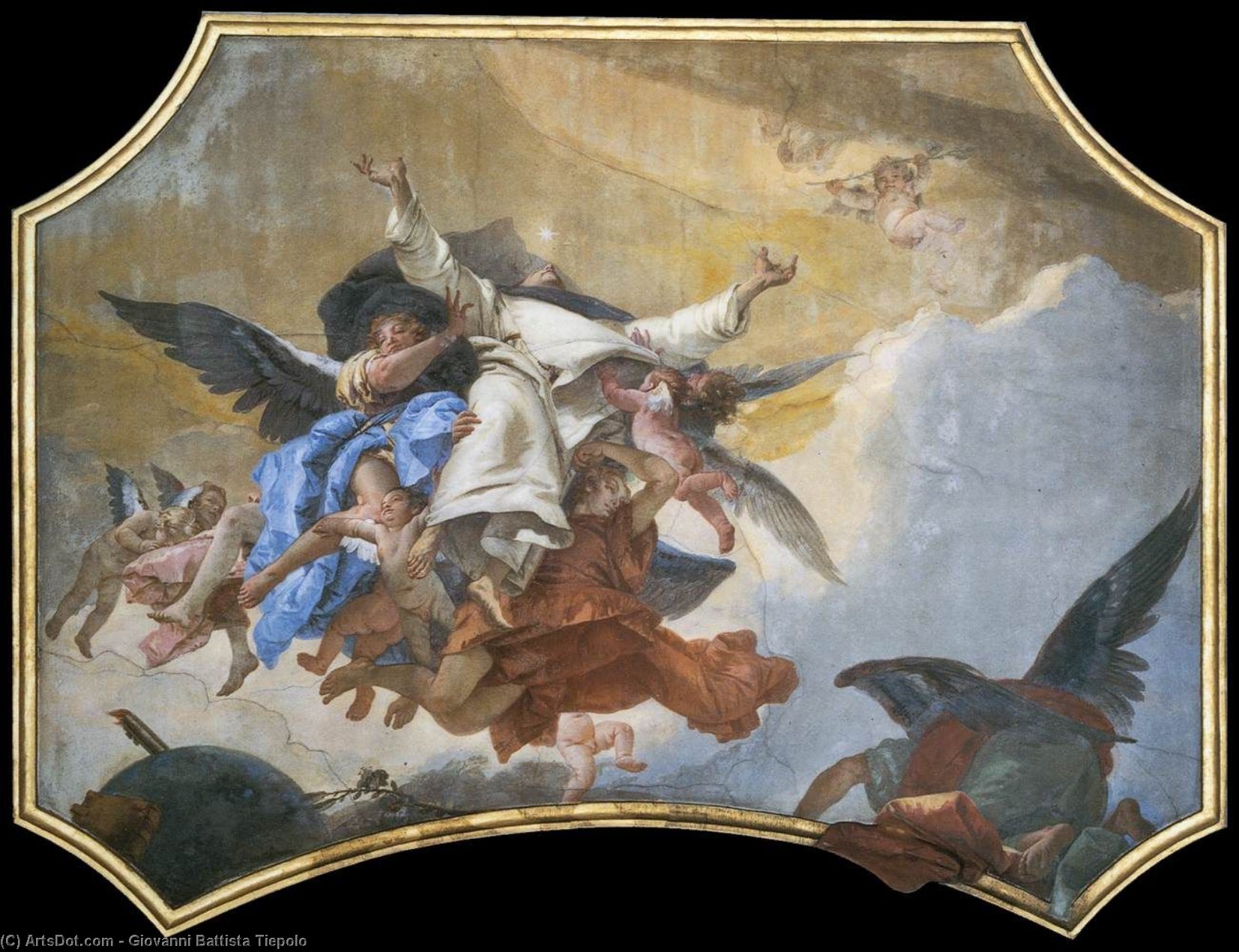 Wikioo.org - The Encyclopedia of Fine Arts - Painting, Artwork by Giovanni Battista Tiepolo - The Glory of St Dominic