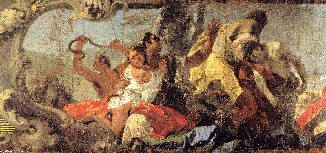 Wikioo.org - The Encyclopedia of Fine Arts - Painting, Artwork by Giovanni Battista Tiepolo - The Scourge of the Serpents (detail)