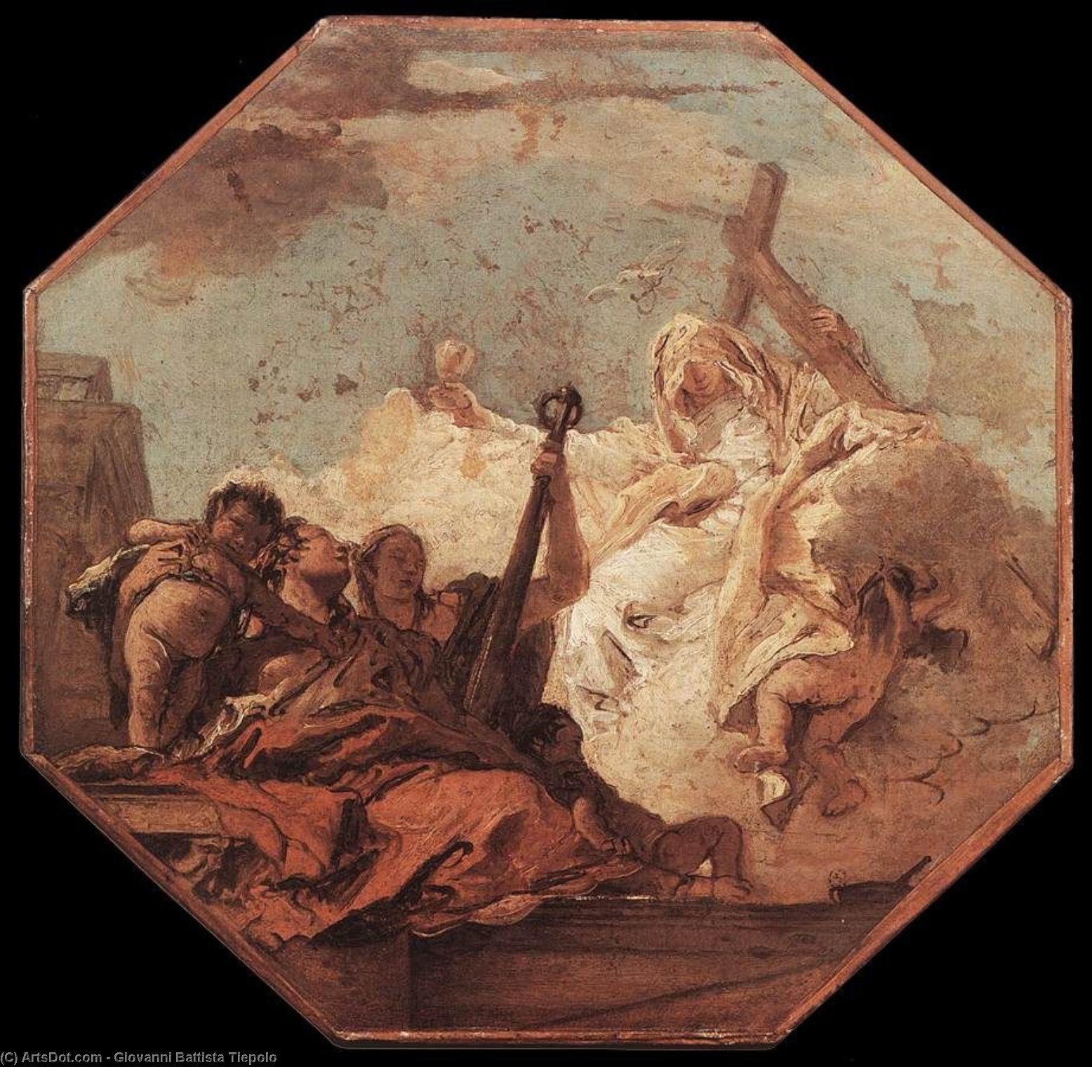 Wikioo.org - Bách khoa toàn thư về mỹ thuật - Vẽ tranh, Tác phẩm nghệ thuật Giovanni Battista Tiepolo - The Theological Virtues