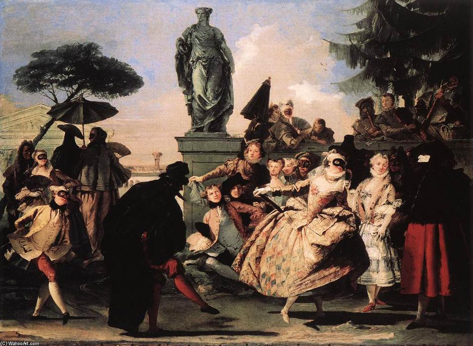 WikiOO.org - Encyclopedia of Fine Arts - Maľba, Artwork Giovanni Domenico Tiepolo - Minuet
