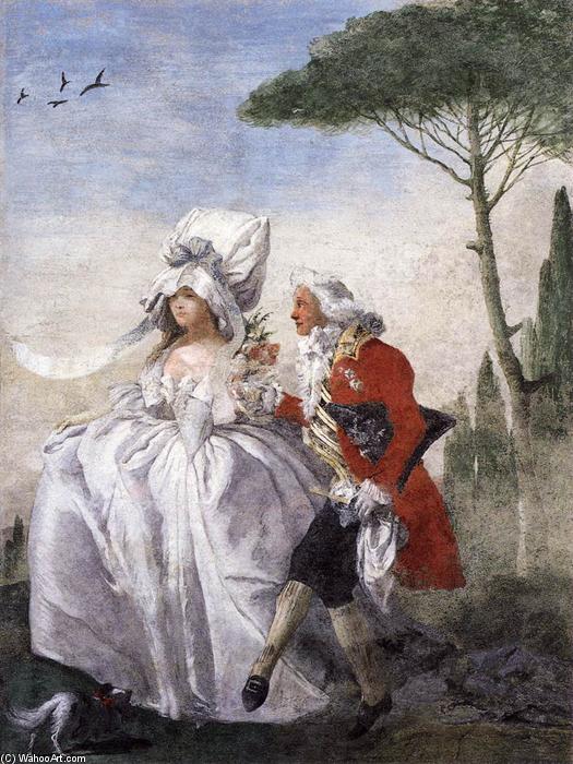 WikiOO.org - Енциклопедия за изящни изкуства - Живопис, Произведения на изкуството Giovanni Domenico Tiepolo - Minuet in Villa