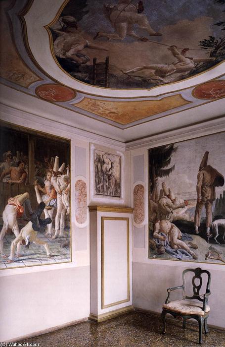 WikiOO.org - Εγκυκλοπαίδεια Καλών Τεχνών - Ζωγραφική, έργα τέχνης Giovanni Domenico Tiepolo - View of a Reconstructed Room