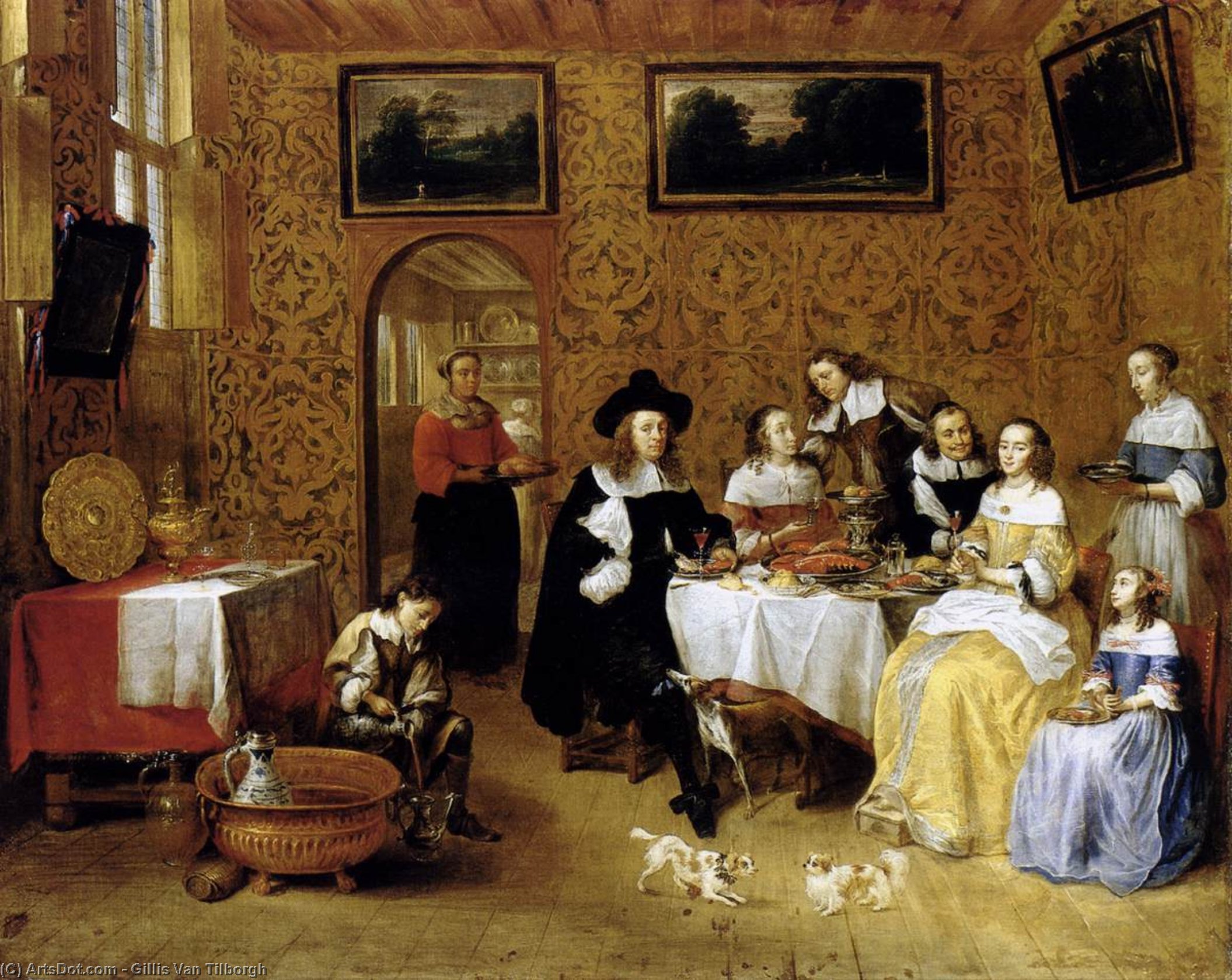 Wikioo.org - The Encyclopedia of Fine Arts - Painting, Artwork by Gillis Van Tilborgh - Family Portrait