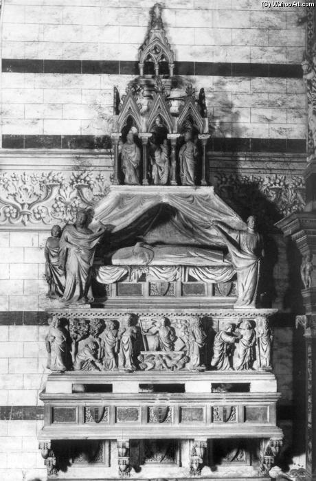 Wikioo.org - The Encyclopedia of Fine Arts - Painting, Artwork by Tino Di Camaino - Funeral Monument of Cardinal Petroni