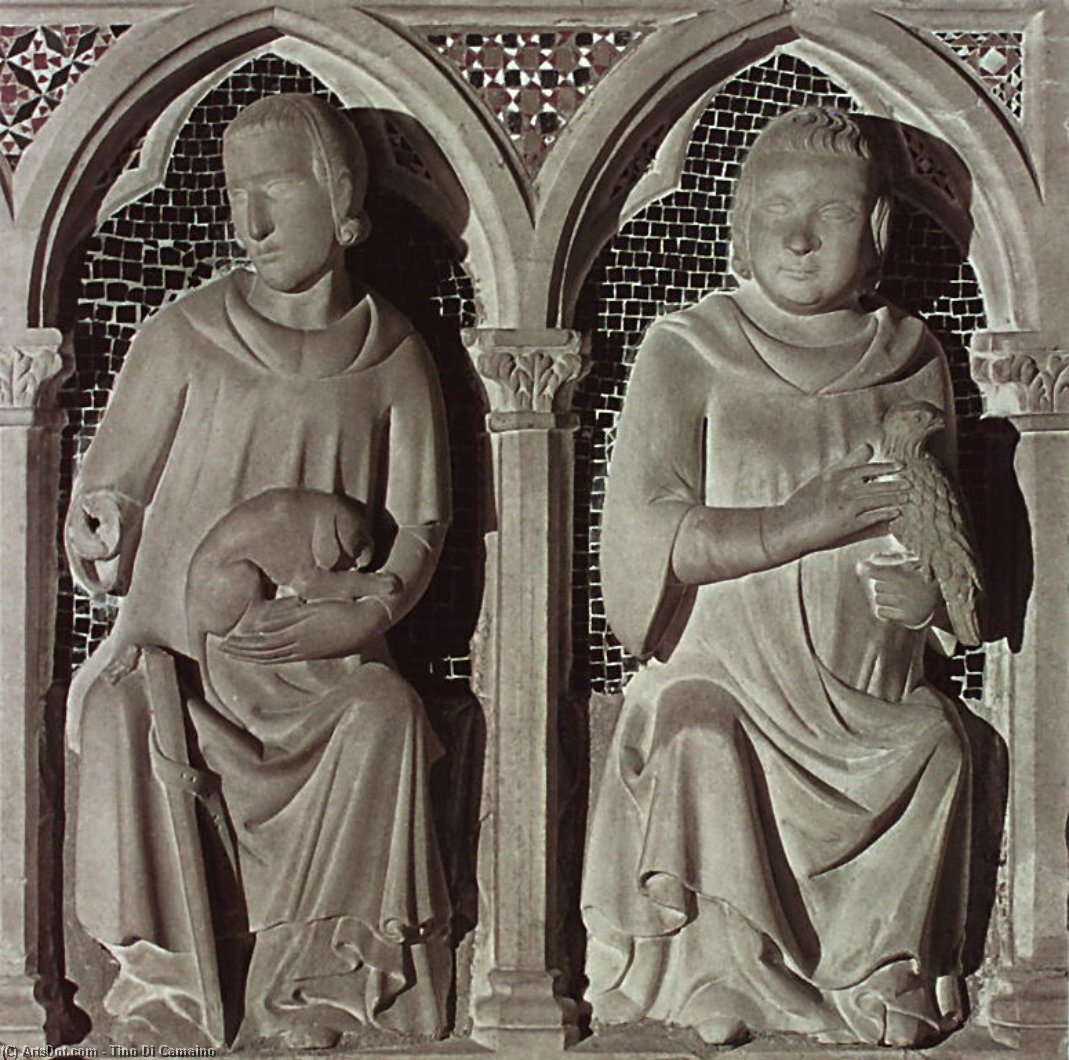 WikiOO.org - Enciklopedija likovnih umjetnosti - Slikarstvo, umjetnička djela Tino Di Camaino - Tomb of Mary of Hungary (detail)