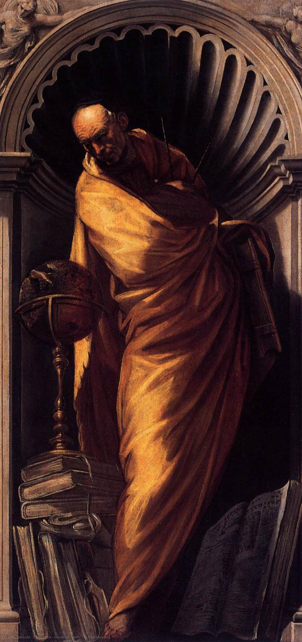 Wikioo.org - The Encyclopedia of Fine Arts - Painting, Artwork by Tintoretto (Jacopo Comin) - A Philosopher