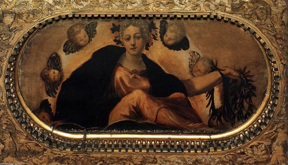 WikiOO.org - אנציקלופדיה לאמנויות יפות - ציור, יצירות אמנות Tintoretto (Jacopo Comin) - Allegory of Fortune (Felicità)