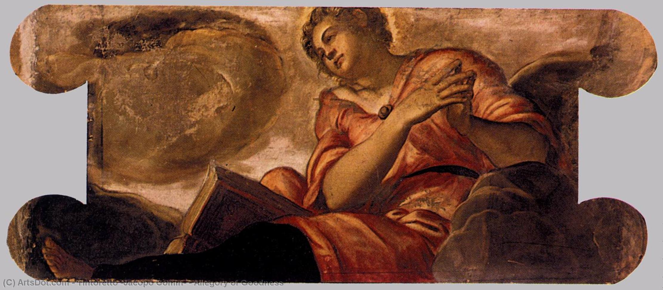 WikiOO.org – 美術百科全書 - 繪畫，作品 Tintoretto (Jacopo Comin) - 寓言的 善良