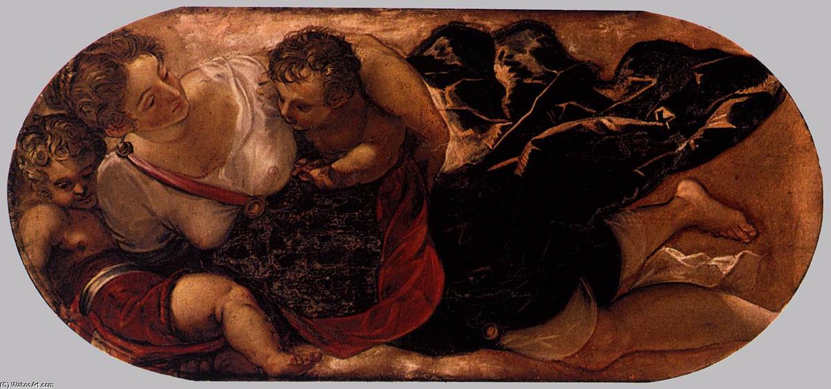 WikiOO.org – 美術百科全書 - 繪畫，作品 Tintoretto (Jacopo Comin) - 寓言的 该scuola 德拉 凯伊黛