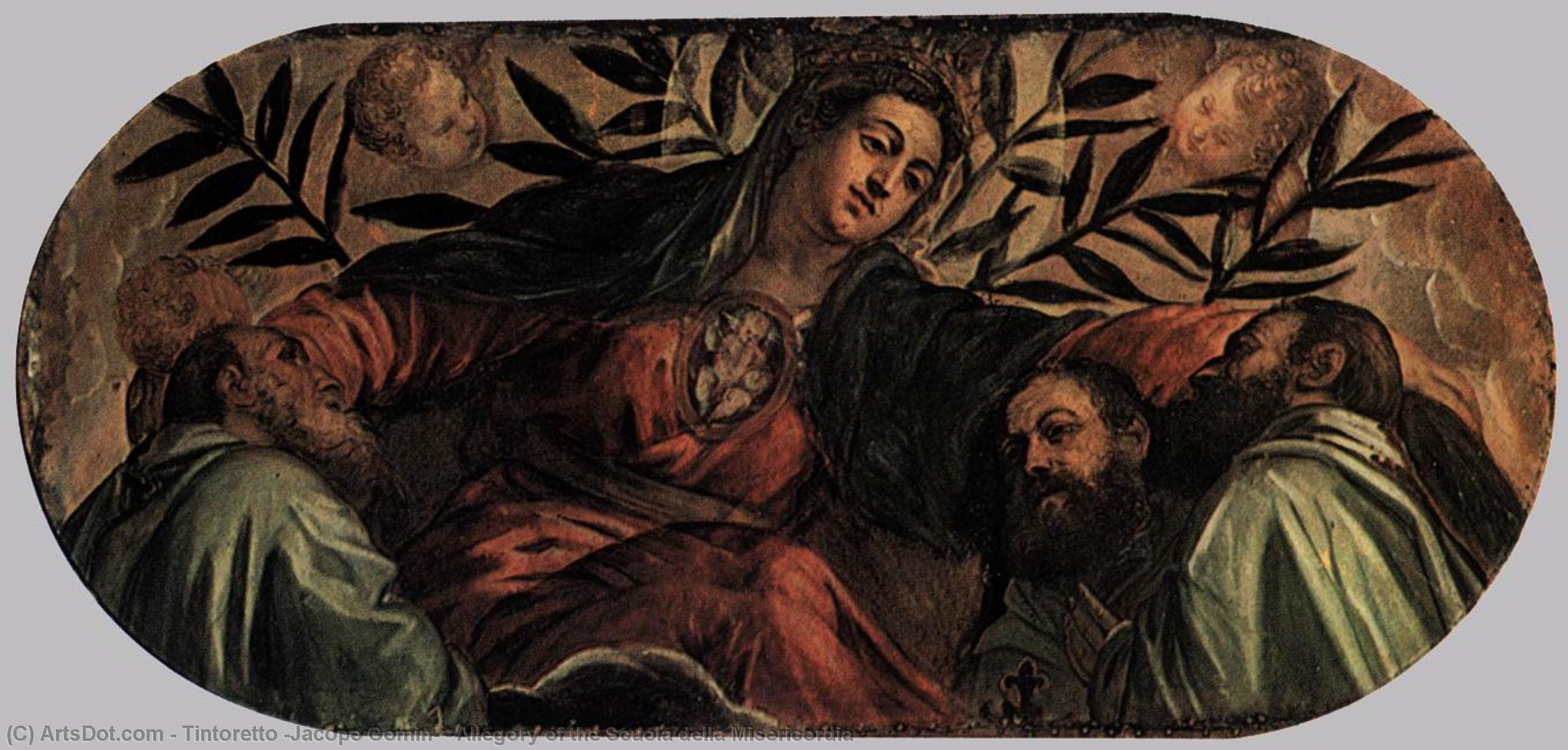 WikiOO.org – 美術百科全書 - 繪畫，作品 Tintoretto (Jacopo Comin) - 寓言的 该scuola 德拉 任凭