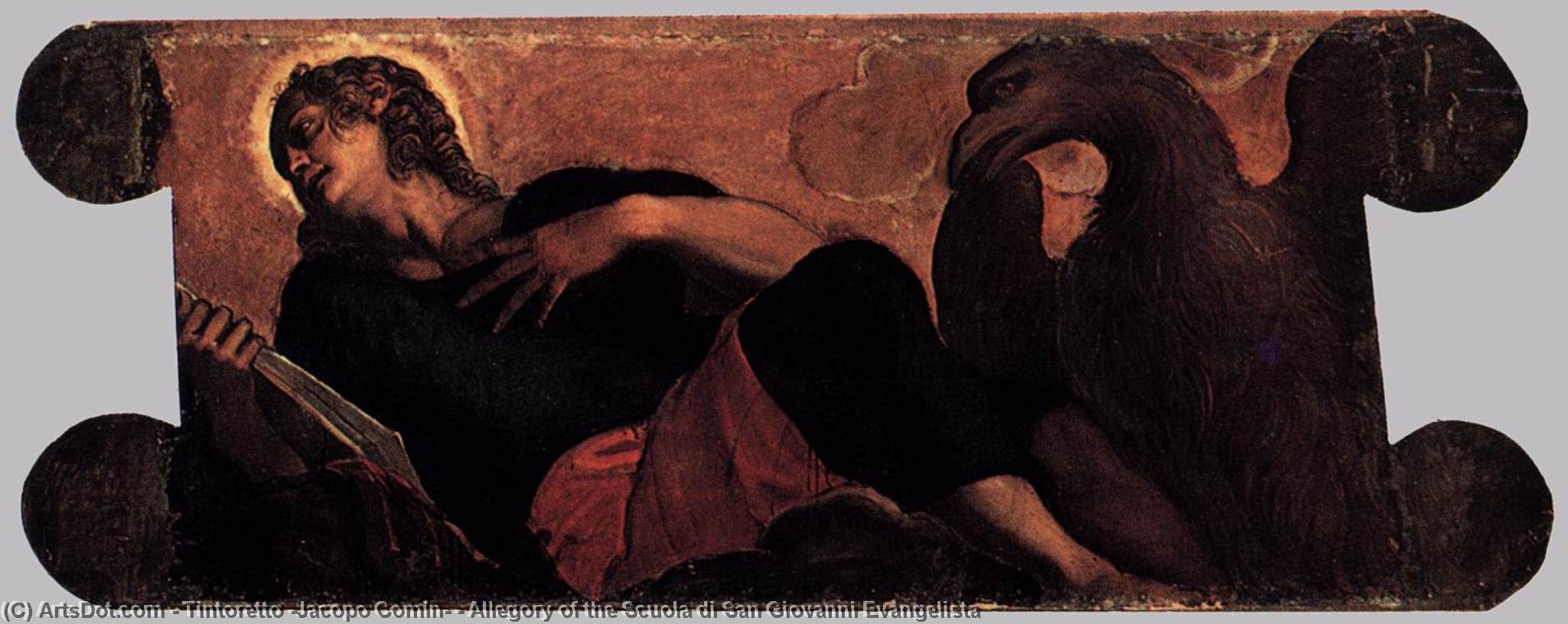 WikiOO.org - אנציקלופדיה לאמנויות יפות - ציור, יצירות אמנות Tintoretto (Jacopo Comin) - Allegory of the Scuola di San Giovanni Evangelista