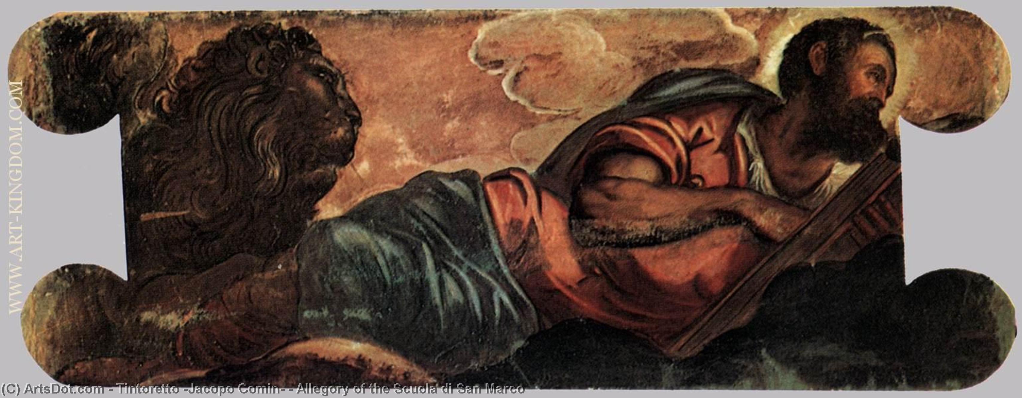 WikiOO.org - Enciclopedia of Fine Arts - Pictura, lucrări de artă Tintoretto (Jacopo Comin) - Allegory of the Scuola di San Marco