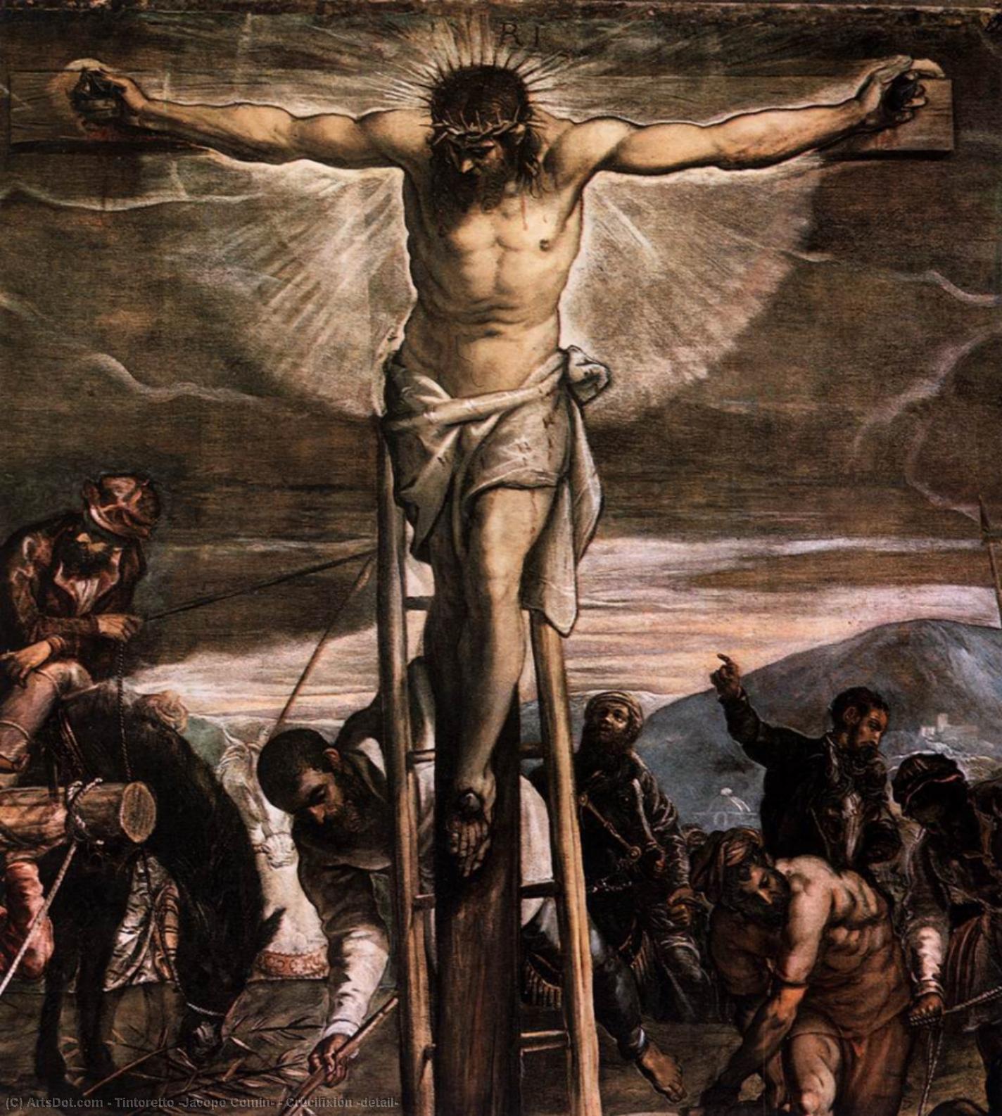 WikiOO.org - Енциклопедия за изящни изкуства - Живопис, Произведения на изкуството Tintoretto (Jacopo Comin) - Crucifixion (detail)