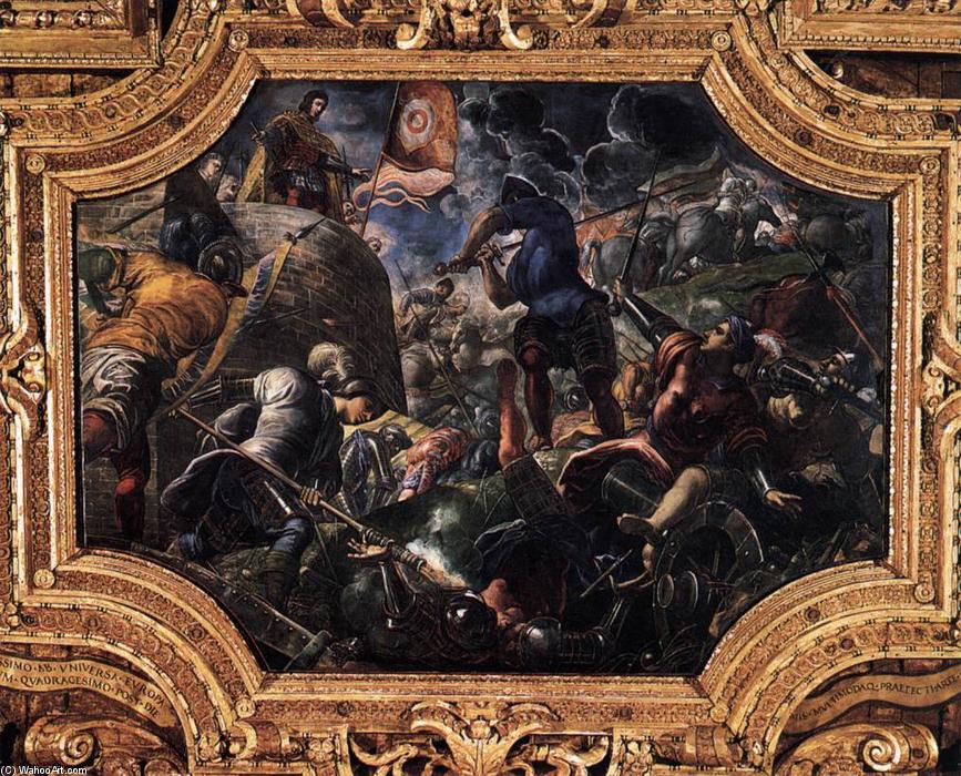Wikioo.org - The Encyclopedia of Fine Arts - Painting, Artwork by Tintoretto (Jacopo Comin) - Defence of Brescia