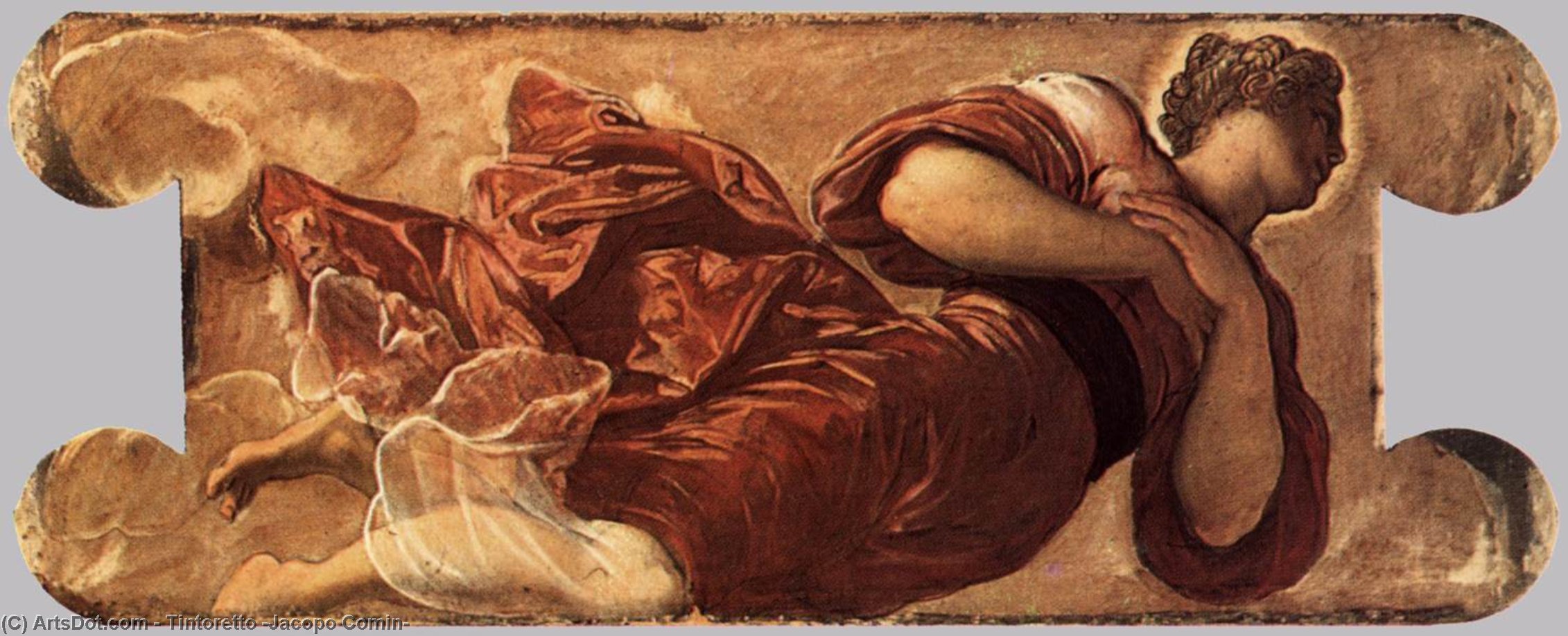 Wikoo.org - موسوعة الفنون الجميلة - اللوحة، العمل الفني Tintoretto (Jacopo Comin) - Female figure