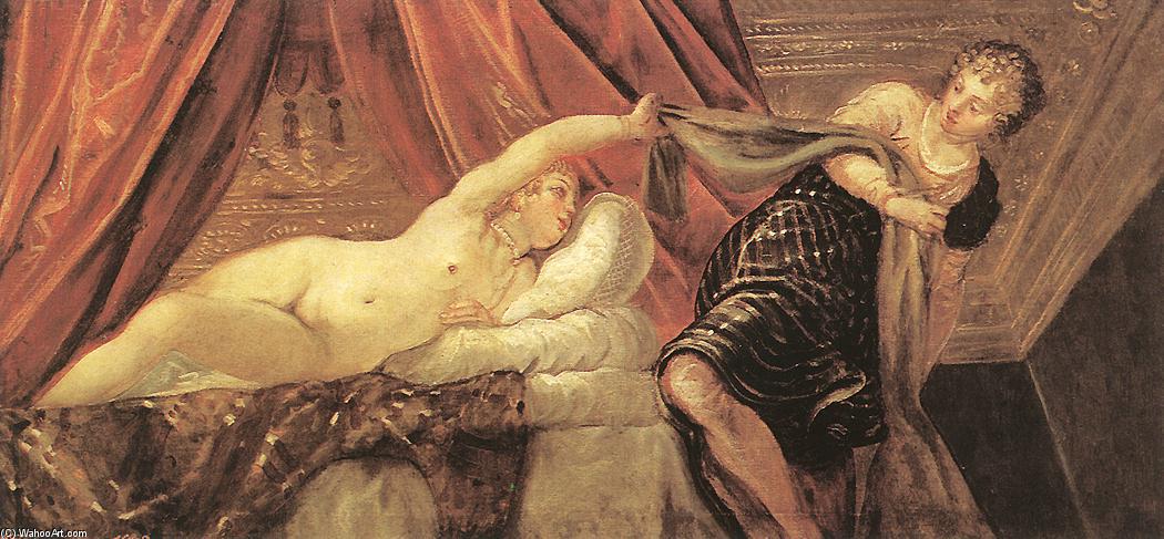 WikiOO.org - Энциклопедия изобразительного искусства - Живопись, Картины  Tintoretto (Jacopo Comin) - Иосиф и жена Потифара