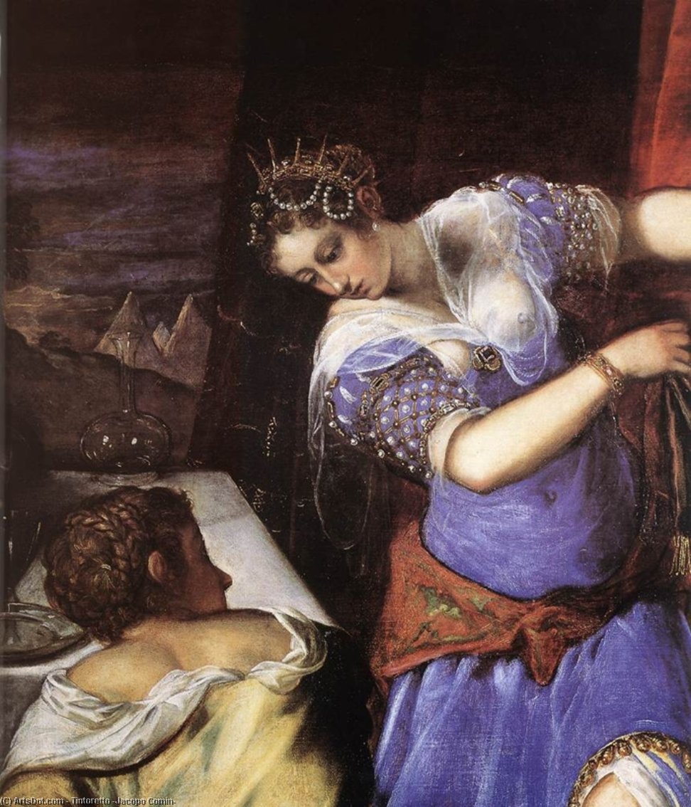 Wikioo.org - The Encyclopedia of Fine Arts - Painting, Artwork by Tintoretto (Jacopo Comin) - Judith and Holofernes (detail)