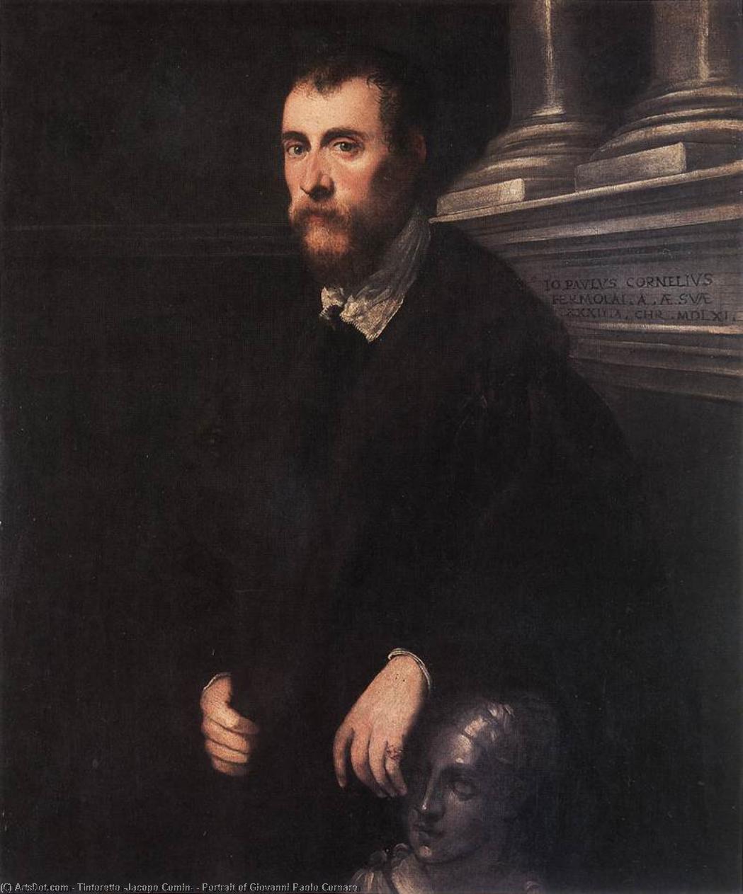 Wikioo.org - The Encyclopedia of Fine Arts - Painting, Artwork by Tintoretto (Jacopo Comin) - Portrait of Giovanni Paolo Cornaro