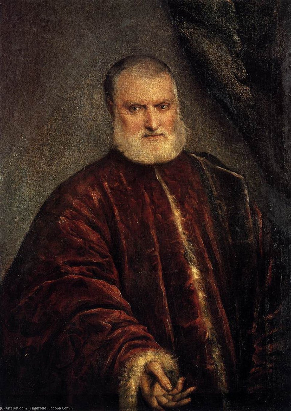 WikiOO.org - Енциклопедия за изящни изкуства - Живопис, Произведения на изкуството Tintoretto (Jacopo Comin) - Portrait of Procurator Antonio Cappello
