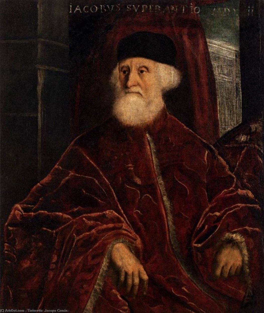 WikiOO.org - Encyclopedia of Fine Arts - Lukisan, Artwork Tintoretto (Jacopo Comin) - Portrait of Procurator Jacopo Soranzo