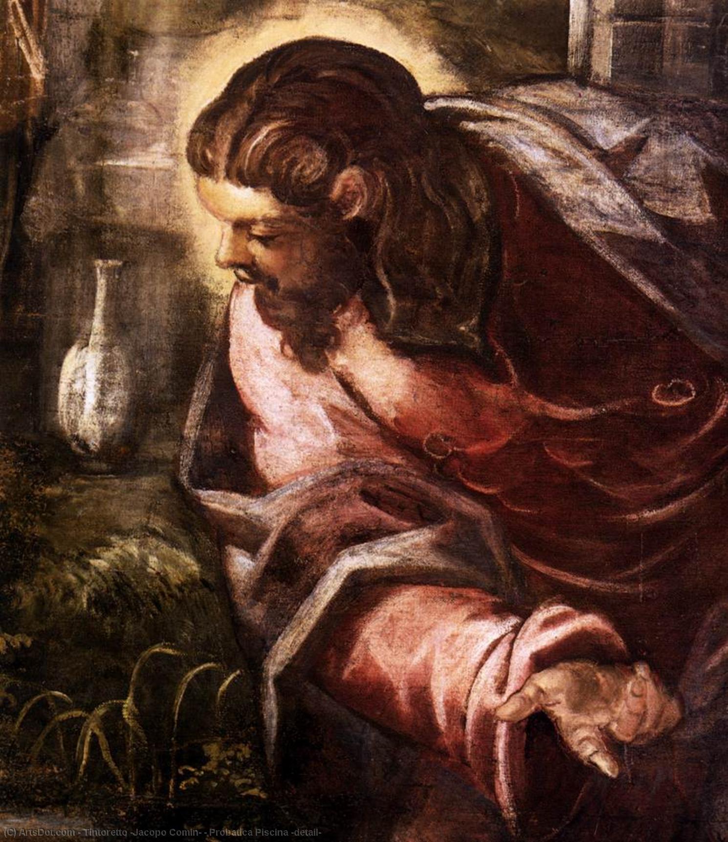 Wikioo.org – La Enciclopedia de las Bellas Artes - Pintura, Obras de arte de Tintoretto (Jacopo Comin) - piscina probática Detalle
