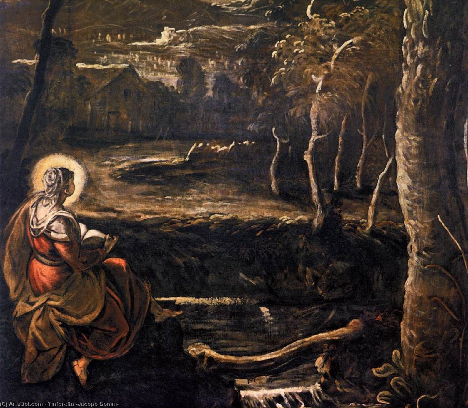 Wikioo.org - The Encyclopedia of Fine Arts - Painting, Artwork by Tintoretto (Jacopo Comin) - St Mary of Egypt (detail)