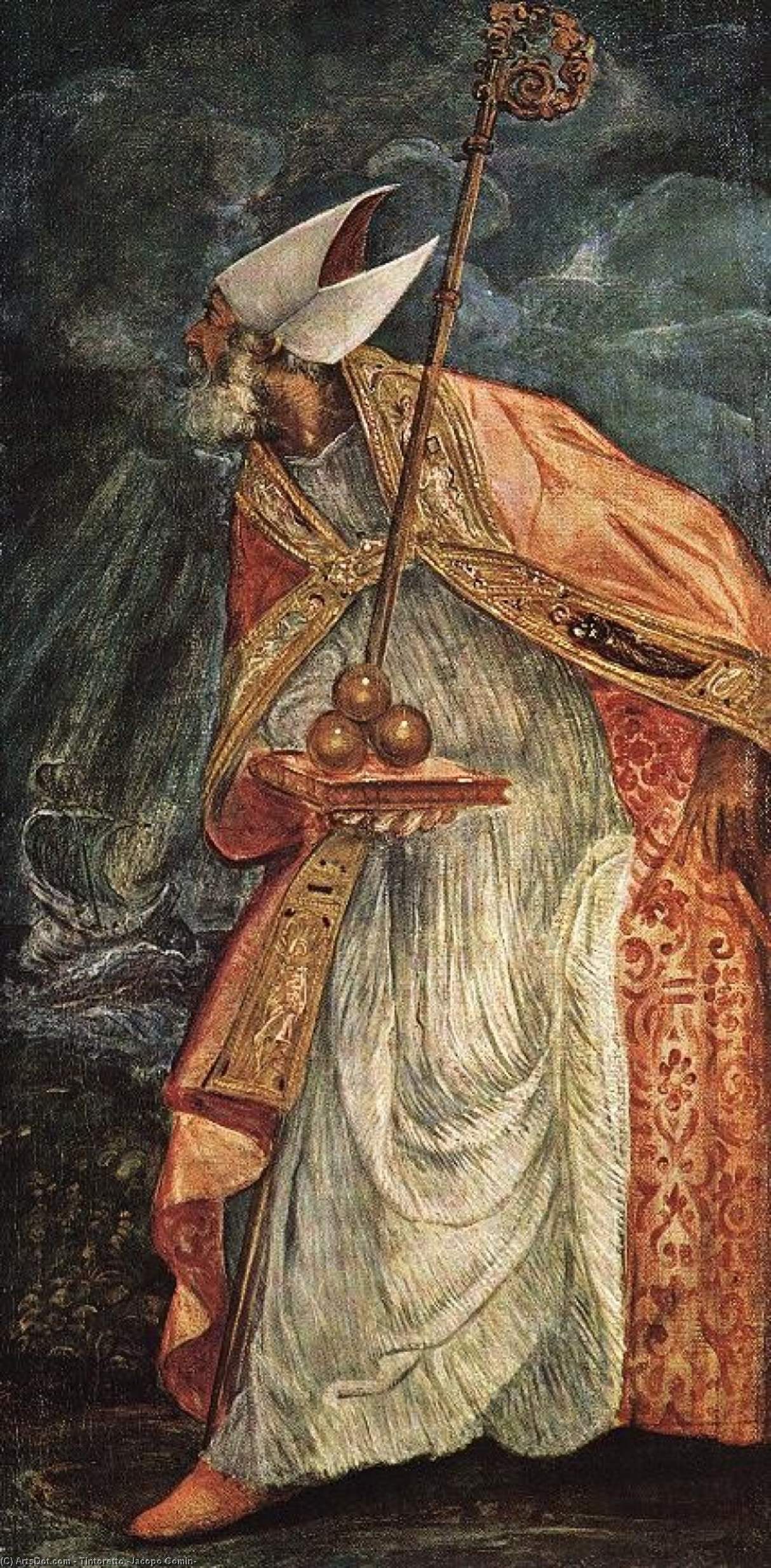 Wikioo.org - สารานุกรมวิจิตรศิลป์ - จิตรกรรม Tintoretto (Jacopo Comin) - St Nicholas