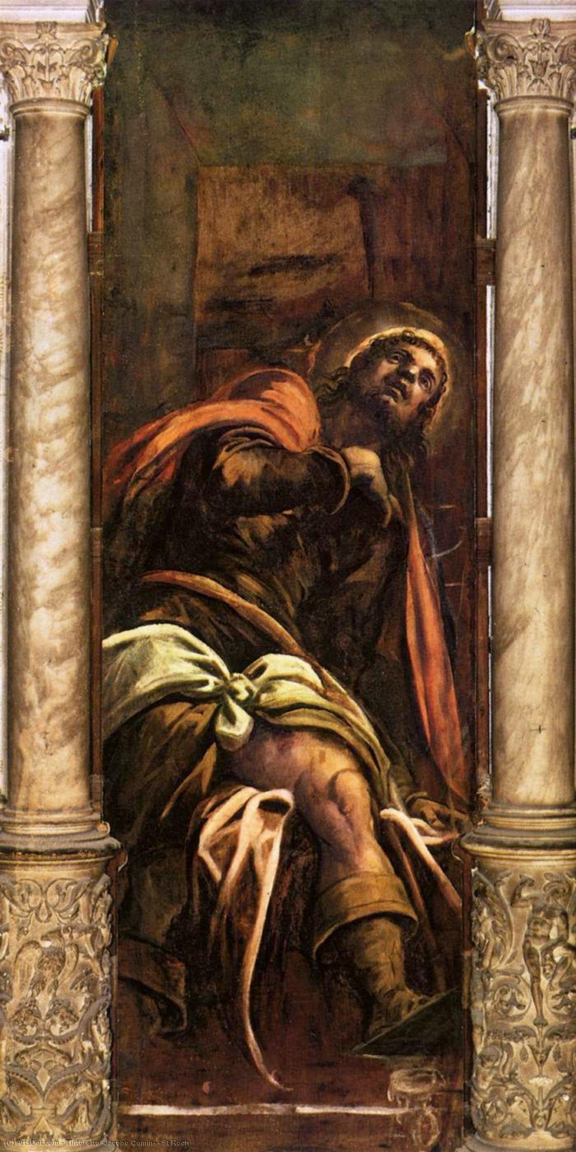 Wikioo.org – La Enciclopedia de las Bellas Artes - Pintura, Obras de arte de Tintoretto (Jacopo Comin) - san roca