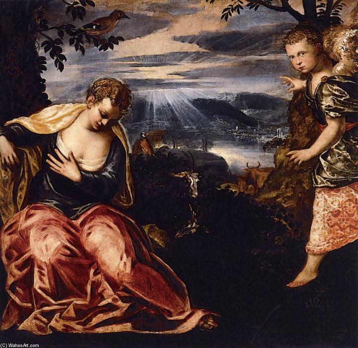Wikioo.org - The Encyclopedia of Fine Arts - Painting, Artwork by Tintoretto (Jacopo Comin) - The Annunciation to Manoah's Wife
