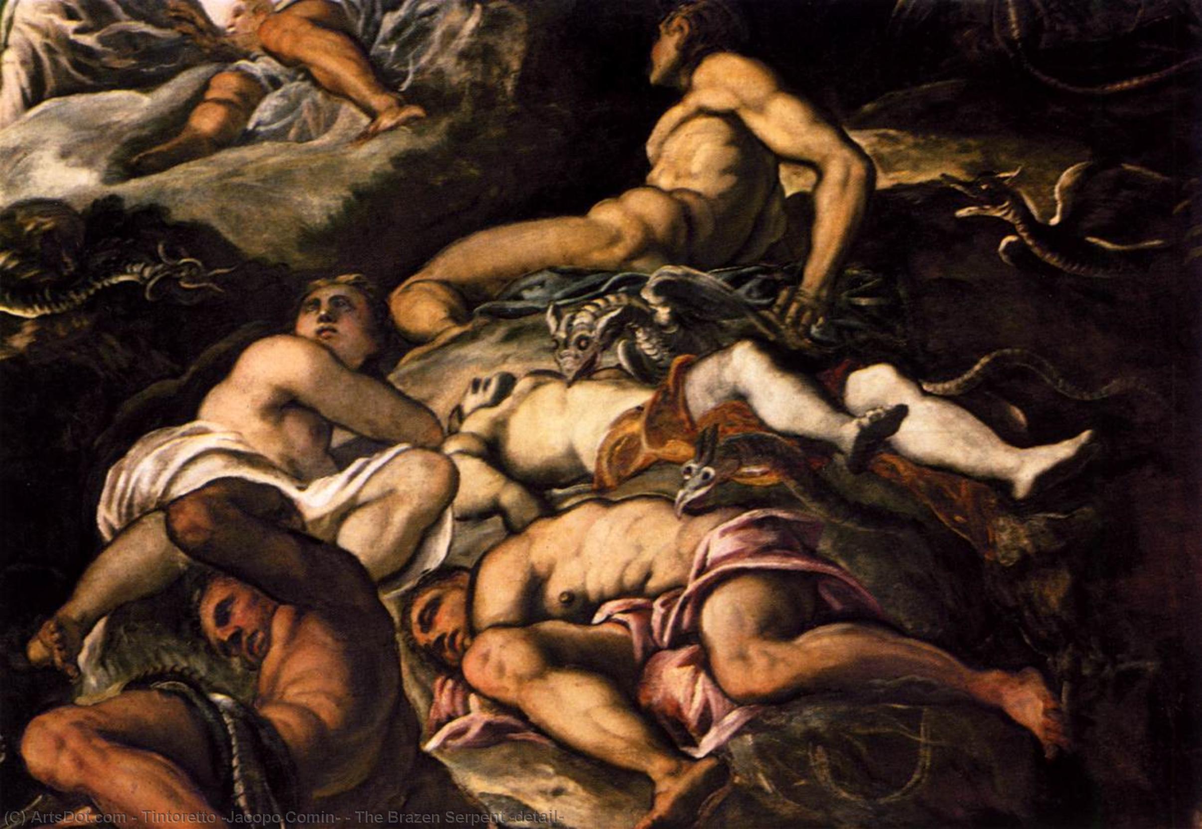 Wikioo.org - The Encyclopedia of Fine Arts - Painting, Artwork by Tintoretto (Jacopo Comin) - The Brazen Serpent (detail)