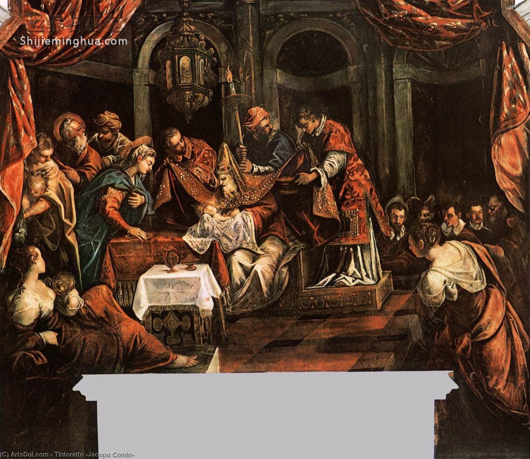 WikiOO.org - Encyclopedia of Fine Arts - Malba, Artwork Tintoretto (Jacopo Comin) - The Circumcision